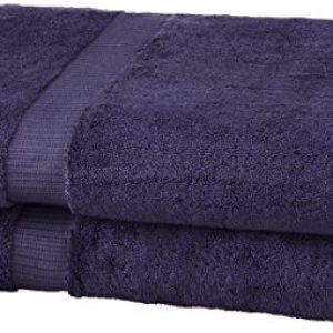 Pinzon Organic Cotton Bath Sheet Towel, Set of 2, Navy