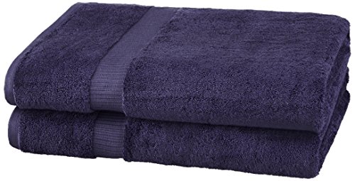 Pinzon Organic Cotton Bath Sheet Towel, Set of 2, Navy – Blue Shopping Bag